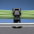 Panduit 27/64" L, 5/32" W, Black Plastic Cable Tie Mount, Indoor/Outdoor: Indoor PBMSL-H25-M30